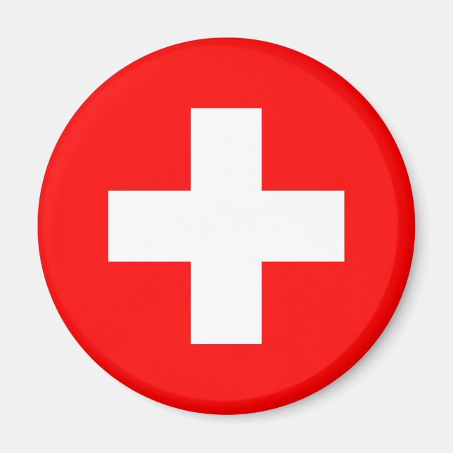 Schweiz Flagge Magnet (Vorne)