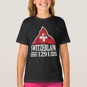 Schweiz Flagge Matterhorn Seit 1291 T-Shirt