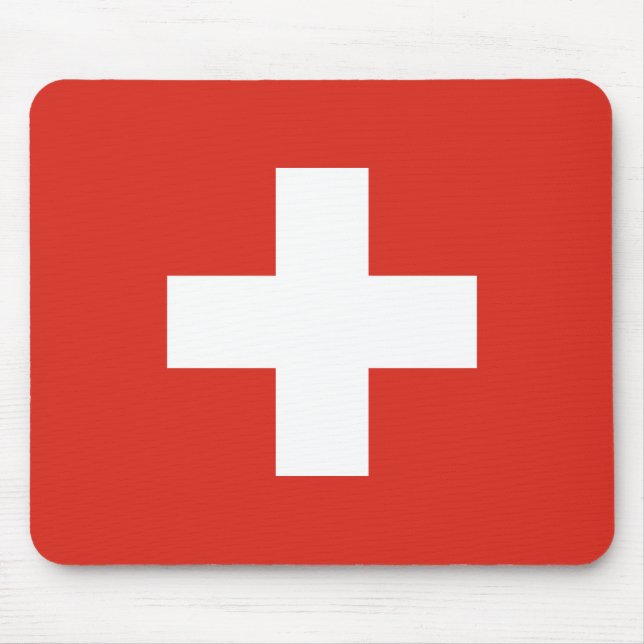 Schweiz Flagge Mousepad (Vorne)