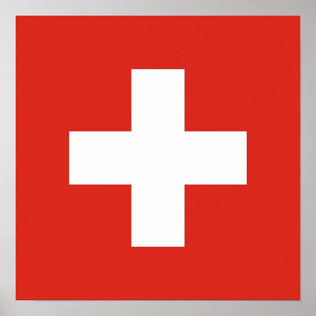 Schweiz Flagge Poster (Vorne)