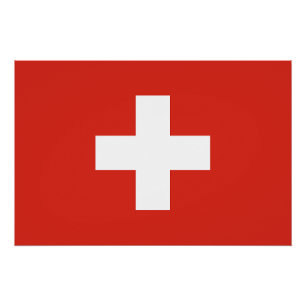Schweiz Flagge Poster