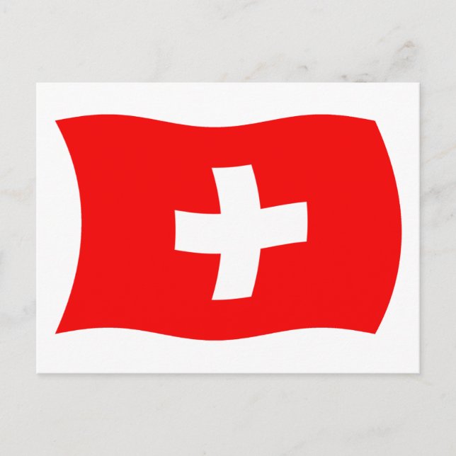 Schweiz Flagge Postkarte (Vorderseite)