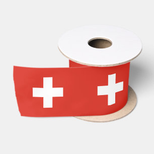 Schweiz Flagge Satinband
