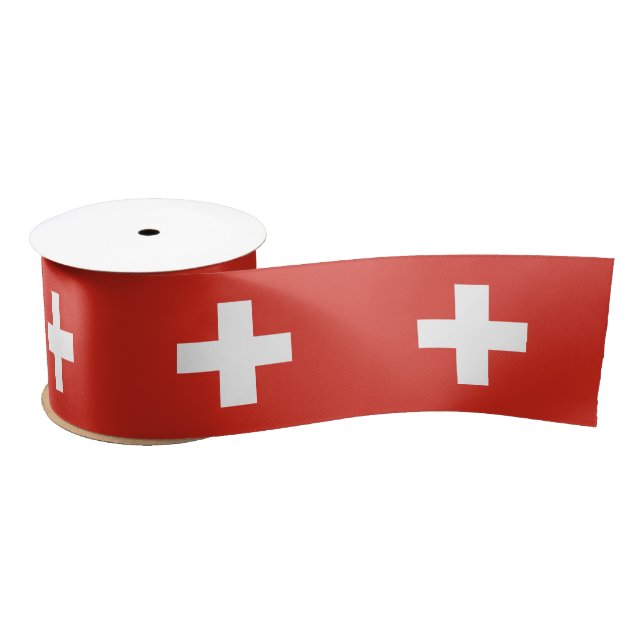 Schweiz Flagge Satinband (Spule)