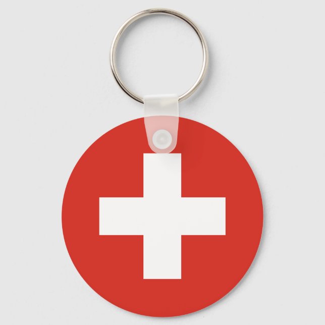 Schweiz Flagge Schlüsselanhänger (Vorderseite)