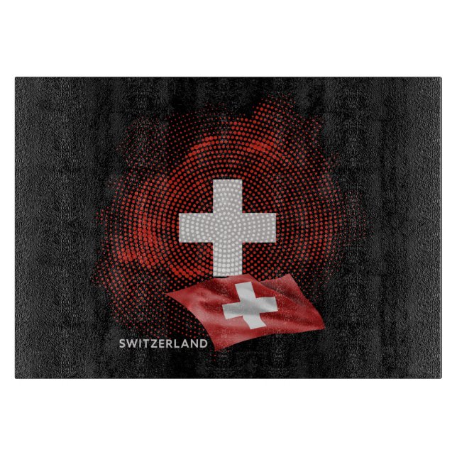 Schweiz Flagge Schneidebrett (Vorderseite)