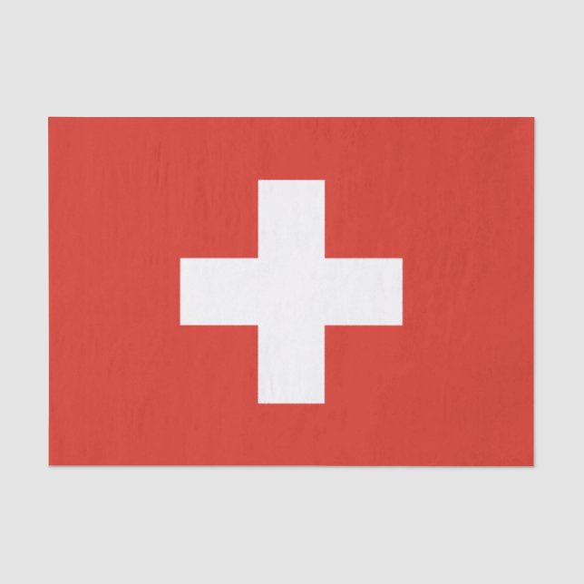 Schweiz Flagge Seidenpapier (Vorderseite)