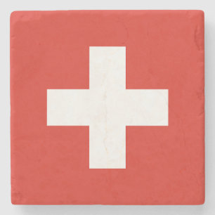 Schweiz Flagge Steinuntersetzer