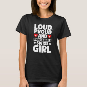 Schweiz Flagge Stolze Schweizer Männer und Frauen T-Shirt