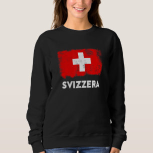 Schweiz Flagge Svizzera Schweiz Suisse Swiss Wei Sweatshirt