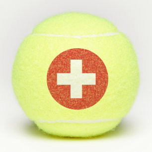 Schweiz Flagge Tennisball Tennisbälle