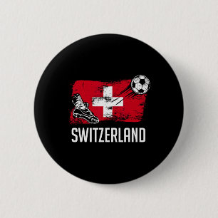 Schweiz Flagge Trikot Schweizer Fussballteam Schwe Button
