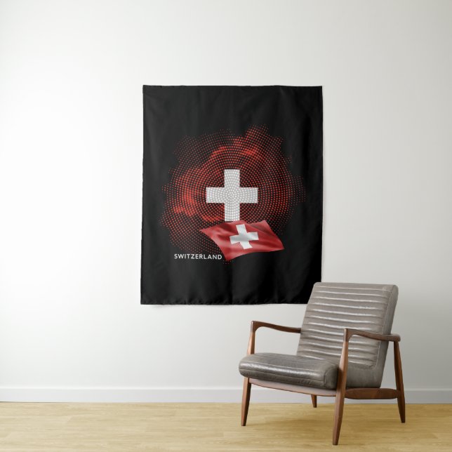 Schweiz Flagge Wandteppich (Beispiel)