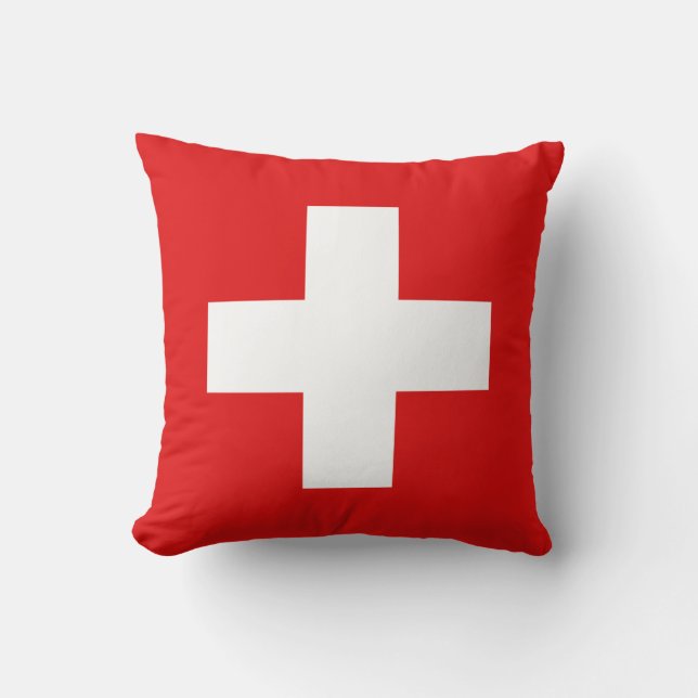 Schweiz Flagge x Flaggenkissen Kissen (Vorderseite)