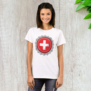 Schweiz Flaggenkappe T-Shirt