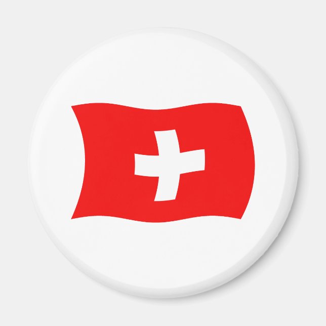 Schweiz Flaggenmagnet Magnet (Vorne)