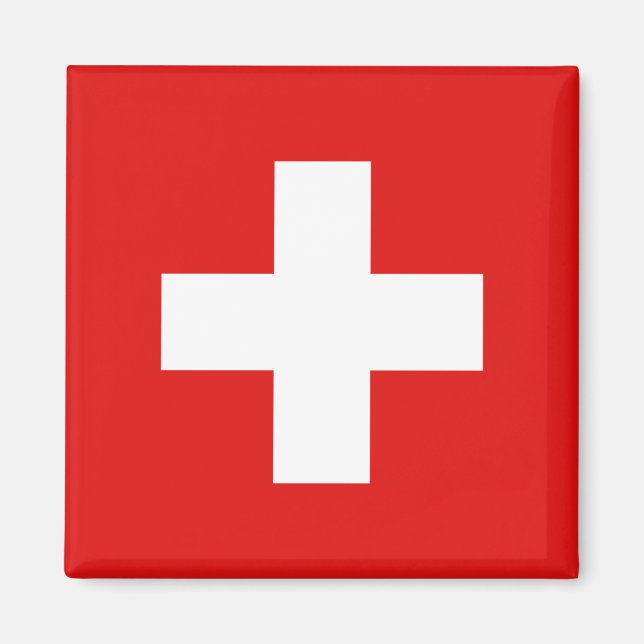 Schweiz Flaggenmagnet Magnet (Vorne)