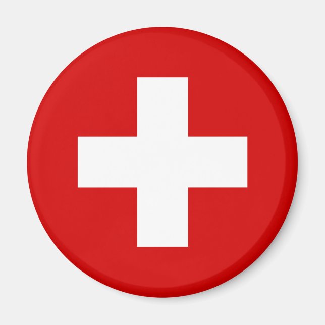 Schweiz - Flaggenqualität Magnet (Vorne)