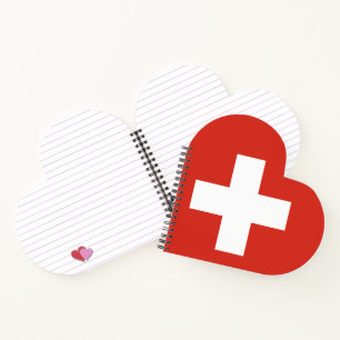 Schweiz-Flaggentelefone Notizbuch