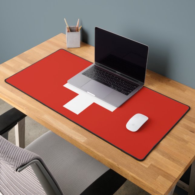 Schweiz-Flaggentelefone Schreibtischunterlage (Büro 2)