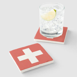Schweiz-Flaggentelefone Steinuntersetzer