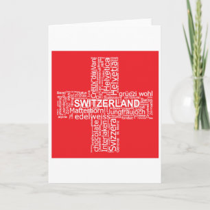 Schweiz Flaggenwortwolke Karte