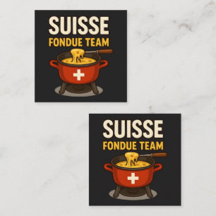 Schweiz Fondue Team Quadratische Visitenkarte