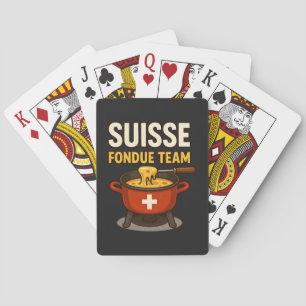Schweiz Fondue Team Spielkarten