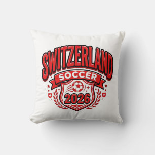 Schweiz Fußball 2026 Fußball Fett Land Typogr Kissen