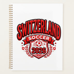 Schweiz Fußball 2026 Fußball Fett Land Typogr Planer