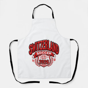 Schweiz Fußball 2026 Fußball Fett Land Typogr Schürze