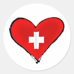 Schweiz Fußball - Brasilien 2014 Nati-Weltmeisters Runder Aufkleber