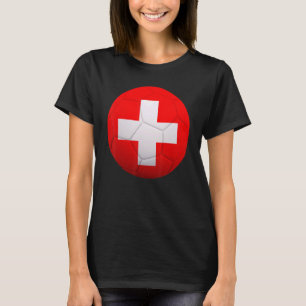 Schweiz Fußball Nationalball Schweiz Flagge T-Shirt