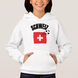Schweiz Fussball Schweiz Fußballflagge Hoodie