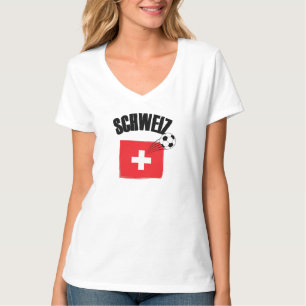 Schweiz Fussball Schweiz Fußballflagge T-Shirt