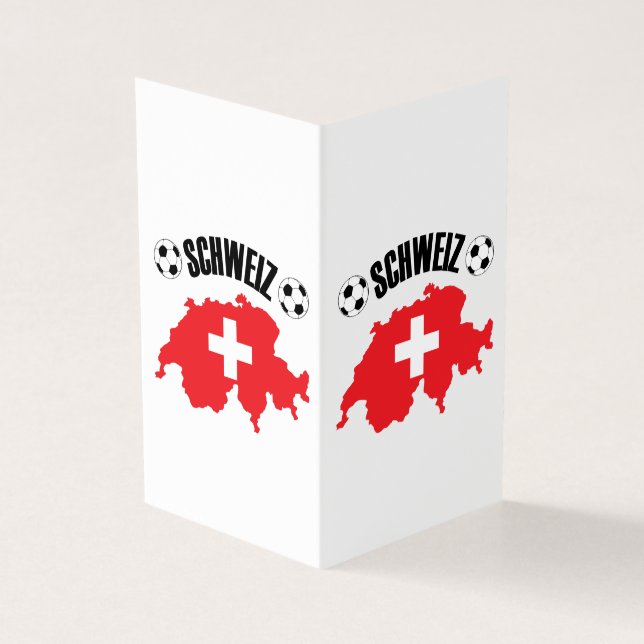 Schweiz Fussball Schweiz Karte (Vorderseite)