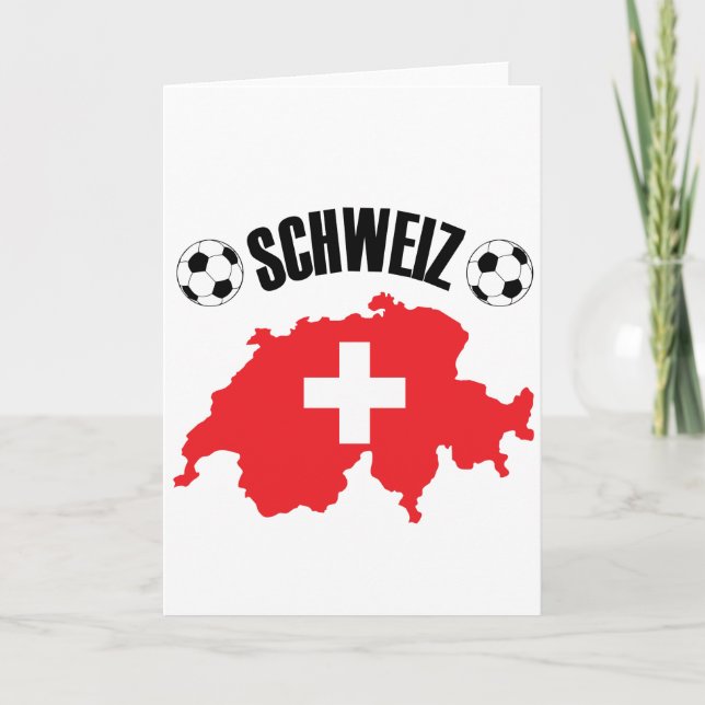 Schweiz Fussball Schweiz Karte (Vorderseite)