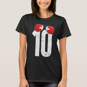 Schweiz Fußballspielernummer 10 Schweizer Flagge T-Shirt