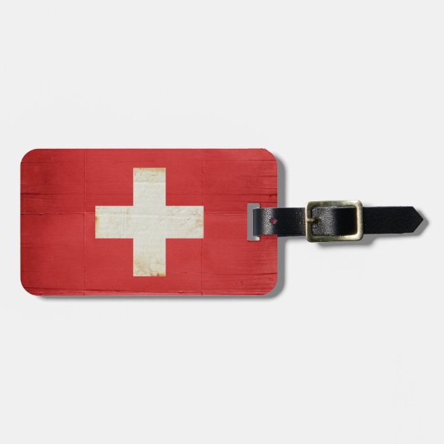 Schweiz Gepäckmarke Gepäckanhänger (Vorderseite horizontal)