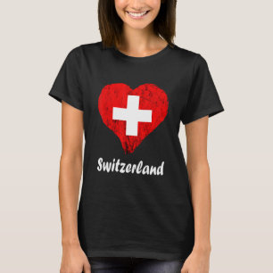 Schweiz Herz Schweizer Stolz Schweiz Flagge Swi T-Shirt