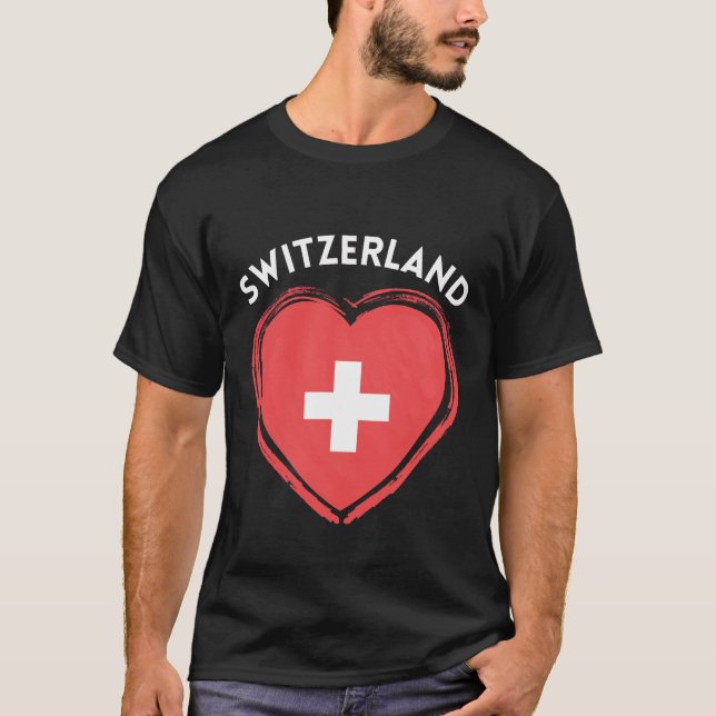 Schweiz Herz T-Shirt (Vorderseite)
