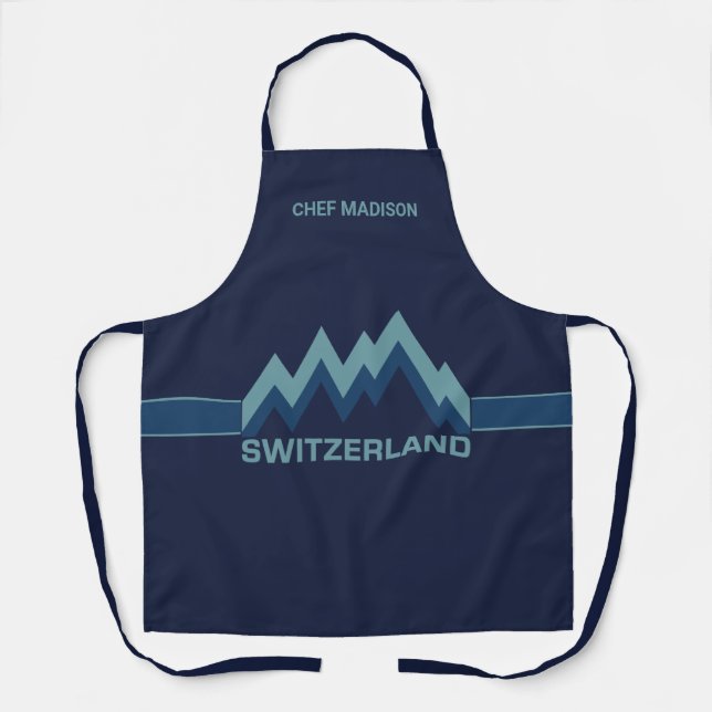 SCHWEIZ-individuelle Name Schürze (Vorderseite)