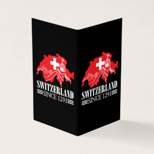 Schweiz Karte Seit 1291 Berge Schweizer Flagge