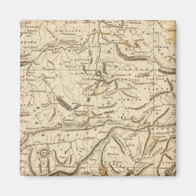 Schweiz Karte von Arrowsmith Magnet (Vorne)