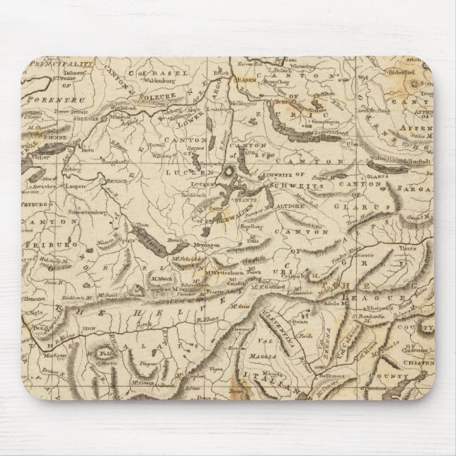 Schweiz Karte von Arrowsmith Mousepad (Vorne)