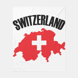 Schweiz-Kartenflagge Fleecedecke