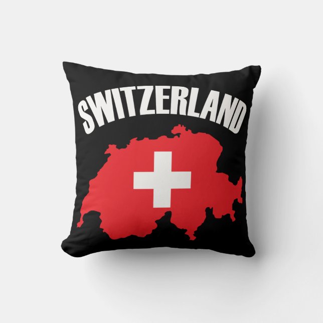 Schweiz-Kartenflagge Kissen (Vorderseite)