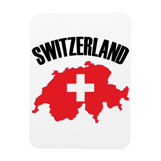 Schweiz-Kartenflagge Magnet (Vertikal)