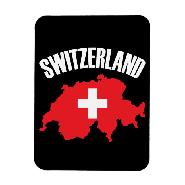 Schweiz-Kartenflagge Magnet (Vertikal)