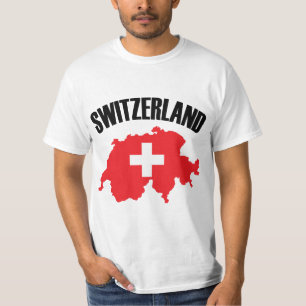 Schweiz-Kartenflagge T-Shirt